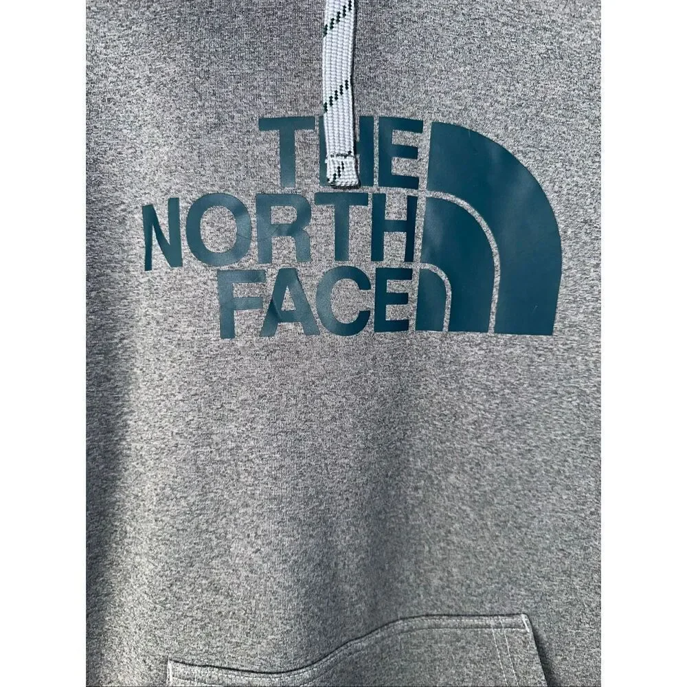 The North Face Half Dome Pullover Hoodie Men’s Medium Gray Teal Logo